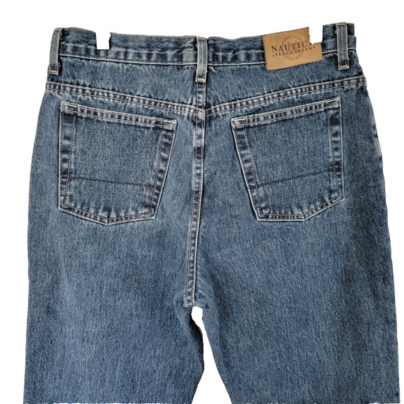 Nautica Flare Jeans Womens 12x31 (32x30) Non Stretch Made USA 100% Cotton Preppy - Picture 4 of 13